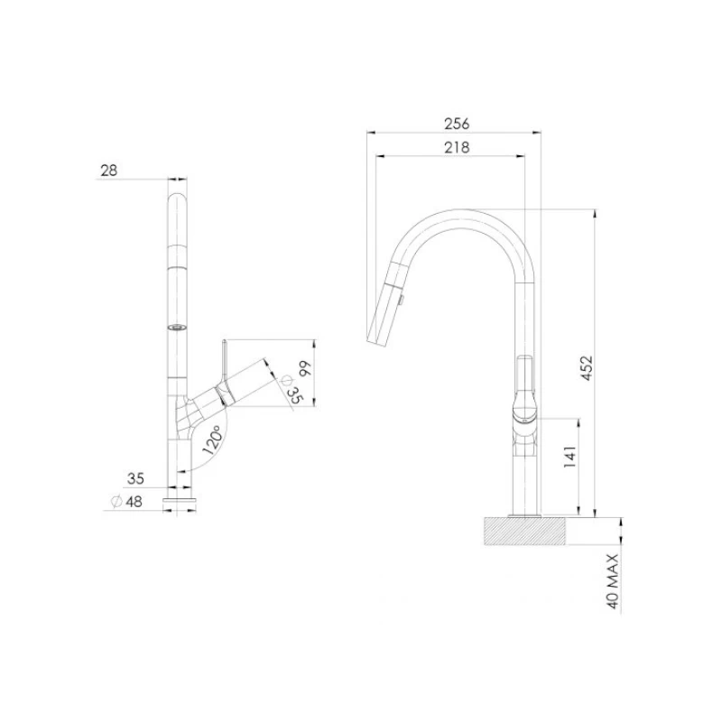 Phoenix Linq Pull Out Sink Mixer 4 Phoenix Linq Pull Out Sink Mixer - Image 2