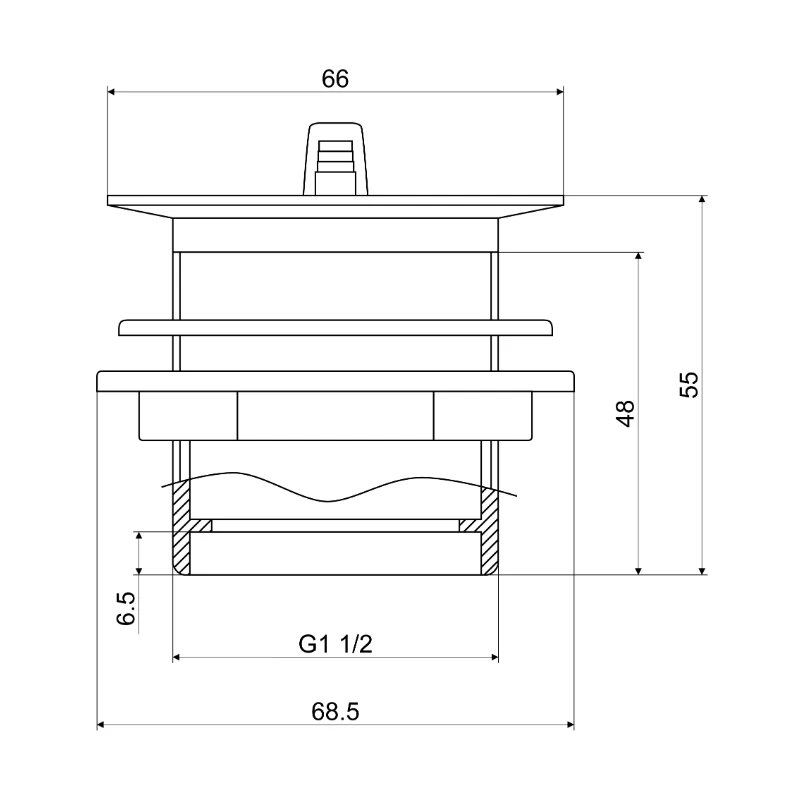 Mildon Bath Waste With Rubber Plug Chrome 4 Mildon Bath Waste With Rubber Plug Chrome - Image 2