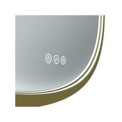 Euro Mirror Olek Brass Aluminium Frame LED Round Mirror 9 Euro Mirror Olek Brass Aluminium Frame LED Round Mirror -Bathroom Shop 2 7