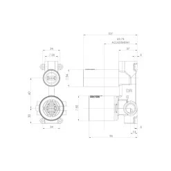 Phoenix SwitchMix Shower / Bath Diverter Mixer Rough-In Kit -Bathroom Shop 250 2930 Spec