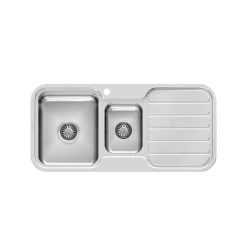 Phoenix 1000 Series 1 And 1/3 Left Hand Bowl Sink With Drainer And Taphole