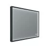 Euro Mirror Roek Black Aluminium Frame LED Rectangle Mirror 2 Euro Mirror Roek Black Aluminium Frame LED Rectangle Mirror -Bathroom Shop 4 3