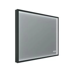 Euro Mirror Roek Black Aluminium Frame LED Rectangle Mirror