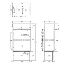 Fienza Denzel Edge 450 Ensuite Vanity On Kickboard Industrial 7 Fienza Denzel Edge 450 Ensuite Vanity On Kickboard Industrial -Bathroom Shop 45DWK Specs 2