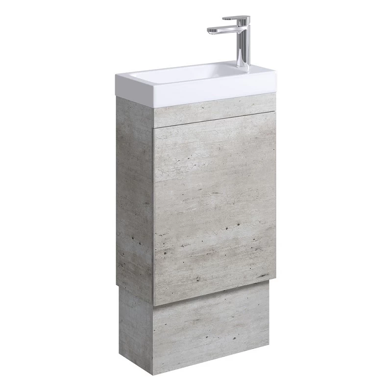 Fienza Denzel Edge 450 Ensuite Vanity On Kickboard Industrial