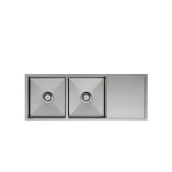 Fienza Hana Double Kitchen Sink With Drainer 29L / 29L