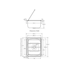 Fienza Cleaners Sink With Flip-Up Grate 7 Fienza Cleaners Sink With Flip-Up Grate -Bathroom Shop 68800 Spec