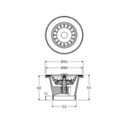 Fienza Cleaners Sink Basket Waste -Bathroom Shop A5 Spec