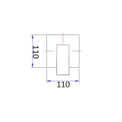 Highbury Square Wall Mixer -Bathroom Shop ABK073 Highbury Wall Mixer Spec