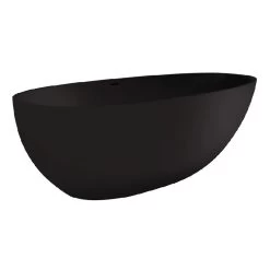 Fienza Bahama Matte Black Stone Bath – 1700mm