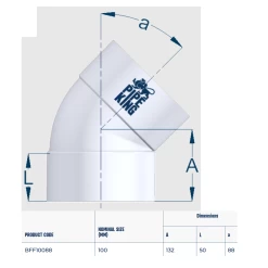 Pipe King 100mm X 88° F&F Plain Bend DWV BFF10088