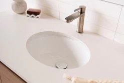 ADP Oval Under Counter Basin Gloss White BT416
