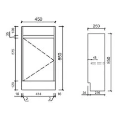 Aulic Revit Ensuite Floorstanding Vanity With Ceramic Top -Bathroom Shop CA20 465 Spec