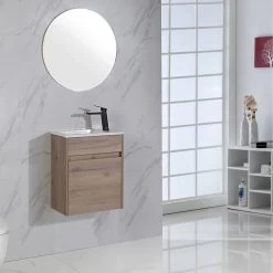 Aulic Revit Ensuite Wall Hung Vanity With Ceramic Top