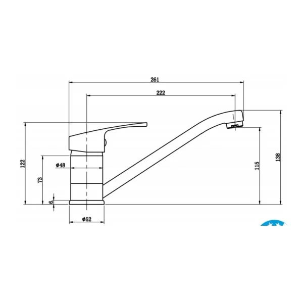 Castano Capri Sink Mixer 40mm Cartridge 4 Castano Capri Sink Mixer 40mm Cartridge - Image 2