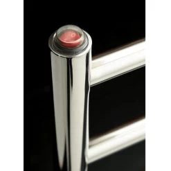 Thermogroup Round Ladder Heated Towel Rail With Switch W600 X H800mm -Bathroom Shop Close Up Button SR44SM 600x600 1