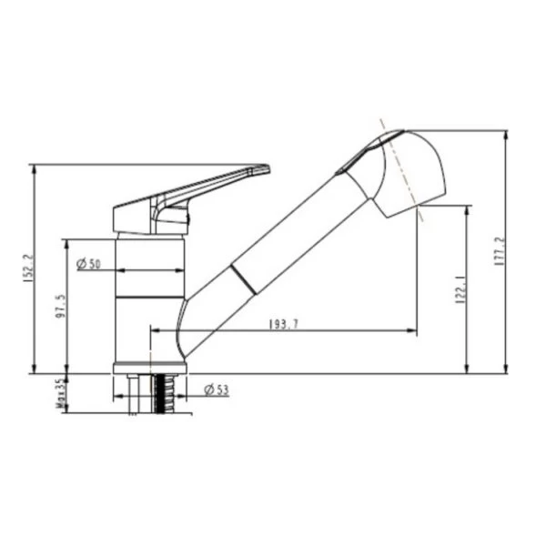 Millennium Diamond Pull Out Spray Mixer 4 Millennium Diamond Pull Out Spray Mixer - Image 2