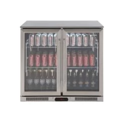 Euro Appliances 208L Double Door Stainless Steel Beverage Cooler
