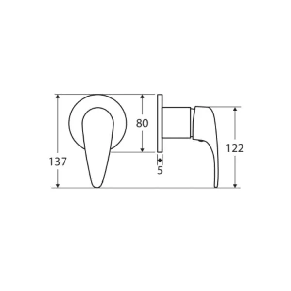 Fienza Eco Wall Mixer – 40mm Cartridge | Chrome Finish 4 Fienza Eco Wall Mixer – 40mm Cartridge | Chrome Finish - Image 2