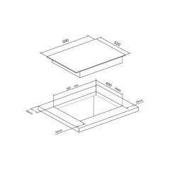 Euro Appliances ECT600IN 60cm Induction Cooktop -Bathroom Shop ECT600IN spec 600x600 1