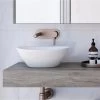 Timberline Elite Above Counter Basin Gloss White -Bathroom Shop ELI BS 415 WG S
