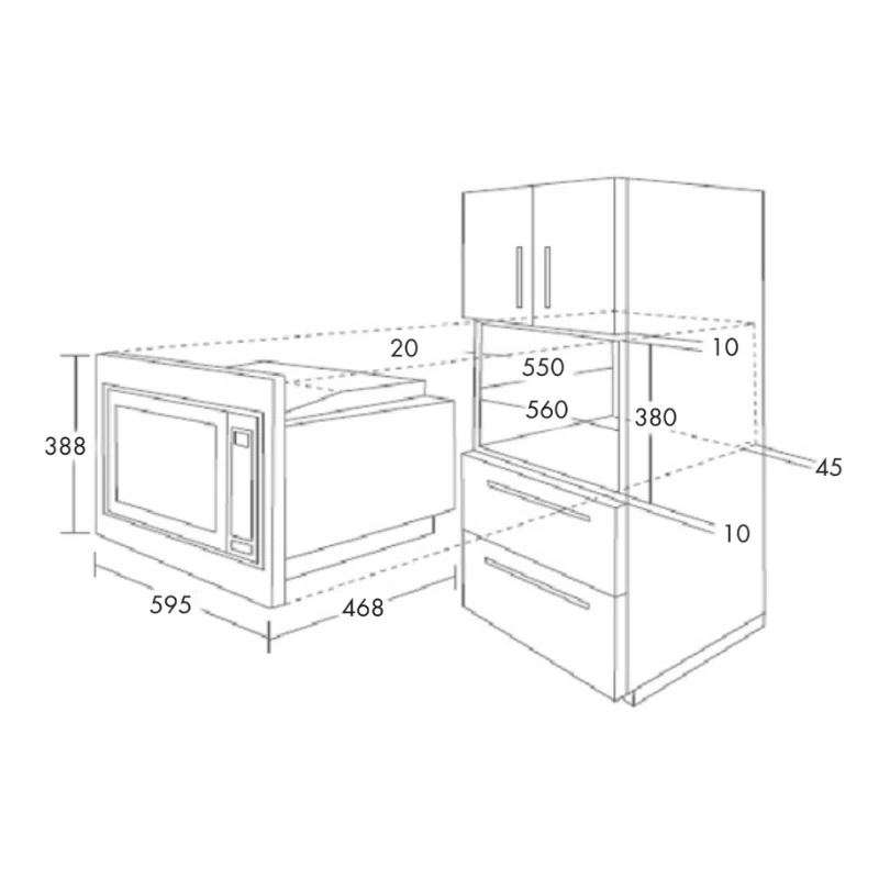 Euro Appliances EMW34TBK 34L Touch Control Convection Microwave 4 Euro Appliances EMW34TBK 34L Touch Control Convection Microwave - Image 2