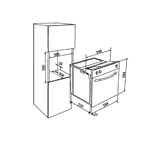 Euro Appliances EO60MXS 60cm Electric Multifunction Oven 4 Euro Appliances EO60MXS 60cm Electric Multifunction Oven - Image 2