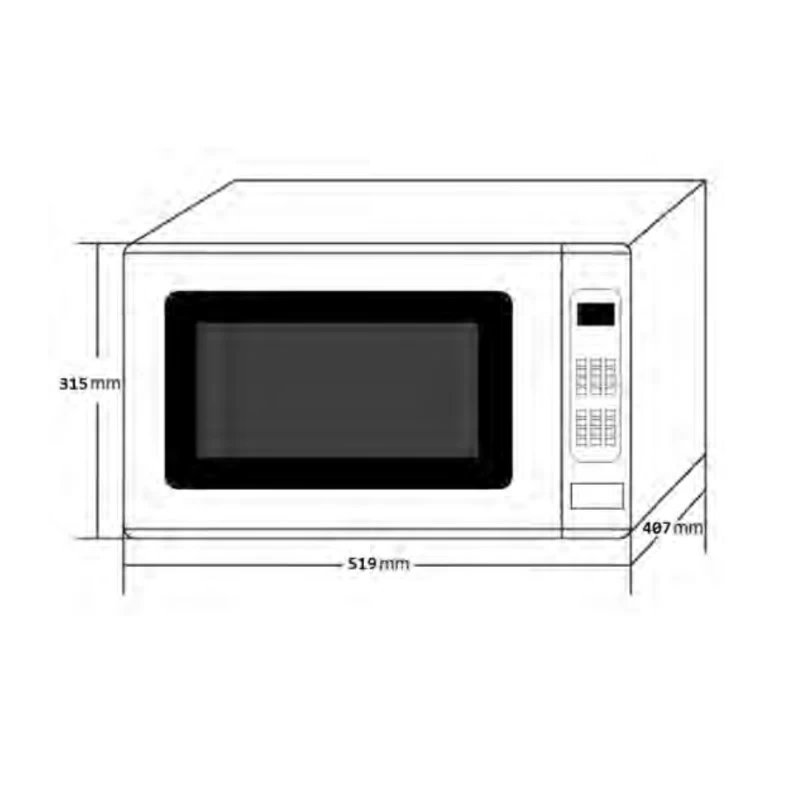 Euro Appliances EP34MWS 34L Microwave Oven 4 Euro Appliances EP34MWS 34L Microwave Oven - Image 2