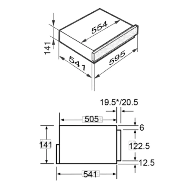 Euro Appliances EVWDB 45cm Warming Drawer 4 Euro Appliances EVWDB 45cm Warming Drawer - Image 2