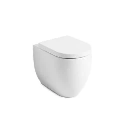 Kerasan Flo NoRim Pedestal Pan & Seat – Gloss White