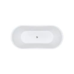 Fienza Windsor Freestanding Bath With Overflow 1700mm – Matte Black -Bathroom Shop FR72 1700B OF Top