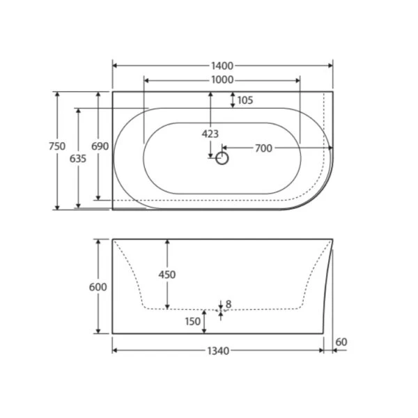 Fienza Chloe Corner Bath Right Hand 4 Fienza Chloe Corner Bath Right Hand - Image 2