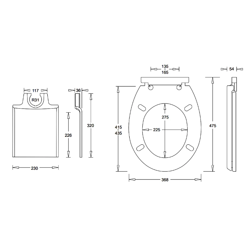 Johnson Suisse Cottage Toilet Seat Soft Close Incl Link 4 Johnson Suisse Cottage Toilet Seat Soft Close Incl Link - Image 2