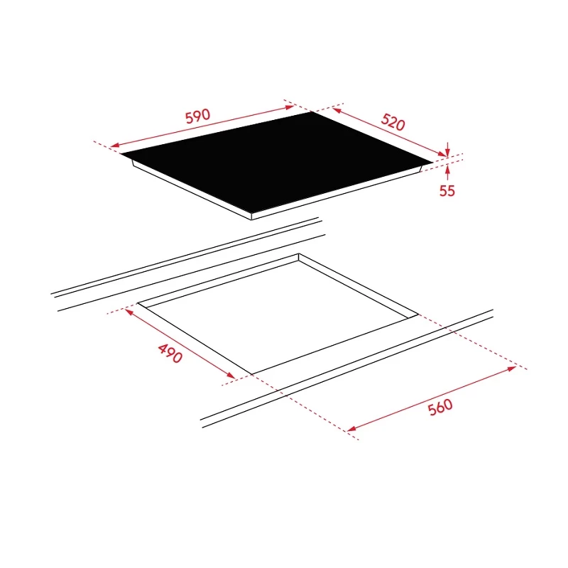 InAlto ICC604K.1 60cm Ceramic Cooktop, Knob Control 4 InAlto ICC604K.1 60cm Ceramic Cooktop, Knob Control - Image 2