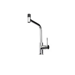 ADP Indi Square Sink Mixer Chrome / Matte Black