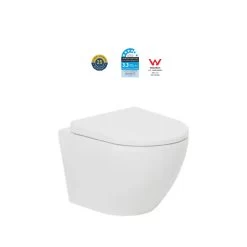 Johnson Suisse Gemelli Wall Hung Rimless Pan With Seat Toilet Suite