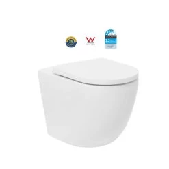 Johnson Suisse Gemelli Wall Faced Rimless Pan With Seat