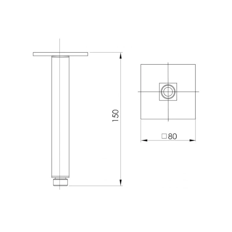 Phoenix Lexi Ceiling Arm 150mm 4 Phoenix Lexi Ceiling Arm 150mm - Image 2