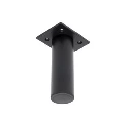 Fienza Round Matte Black Vanity Leg 120mm