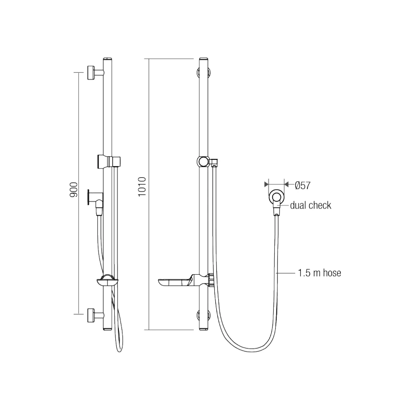 Con-Serv Linear Friction Slide Shower Kit With Streamjet™ Turbo Handpiece 4 Con-Serv Linear Friction Slide Shower Kit With Streamjet™ Turbo Handpiece - Image 2