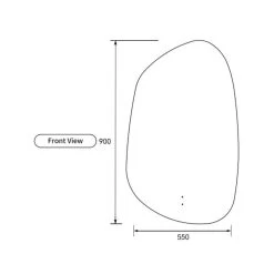 Aulic Tarcoola Touchless LED Mirror – Frameless -Bathroom Shop LMTAR 550 Spec