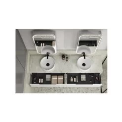 Aulic Vienna LED Shaving Cabinet – Frameless -Bathroom Shop LSCVIE 450 MW Dual Top