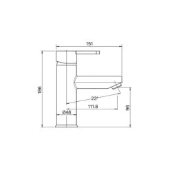 Mixx Magnolia Upright Basin Mixer 5 Mixx Magnolia Upright Basin Mixer -Bathroom Shop MAGNOLIA AH UPRIGHT BASIN MIXER spec 600x600 1