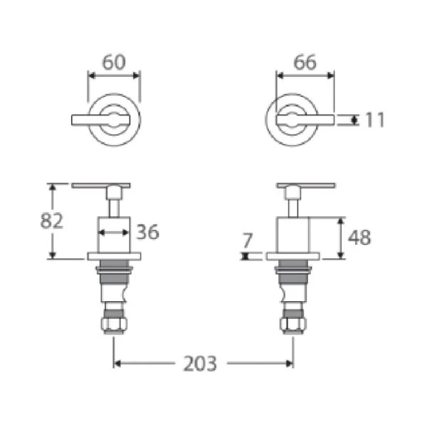 Fienza Michelle Lever Wall Top Assemblies 4 Fienza Michelle Lever Wall Top Assemblies - Image 2