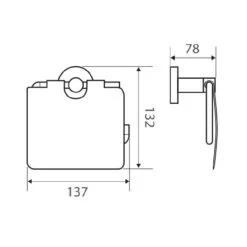 Fienza Michelle Toilet Paper Holder And Cover – Chrome -Bathroom Shop MICHELLE Toilet Paper Holder Cover spec 600x600 1