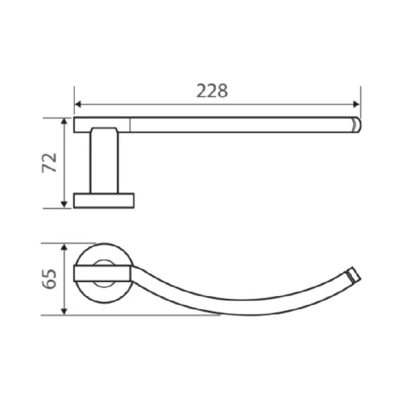 Fienza Michelle Hand Towel Holder 4 Fienza Michelle Hand Towel Holder - Image 2