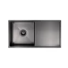 Meir Lavello Single Bowl Sink With Drainer Gun Metal Black