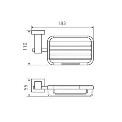 Fienza Modena Soap Basket 5 Fienza Modena Soap Basket -Bathroom Shop MODENA Soap Basket spec 600x600 1