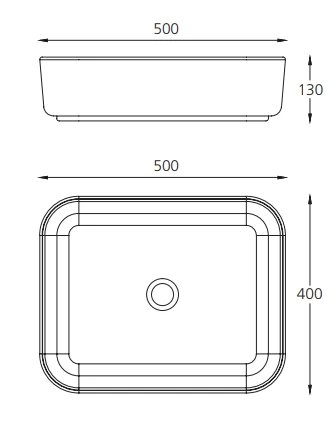 Oliveri Naples Counter Top Rectangular Basin 4 Oliveri Naples Counter Top Rectangular Basin - Image 2