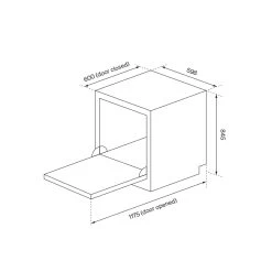 Omega ODWF6014BX 60cm Black Freestanding Dishwasher -Bathroom Shop ODWF6014BX Spec